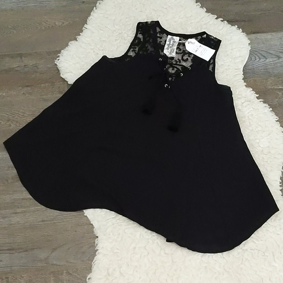 NWT ~ SADIE & SAGE Boho Peasant Lace Tunic Top - Picture 4 of 9